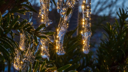 Abendsonne in Eiszapfen 1