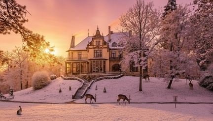 Seeliger Villa im Schnee